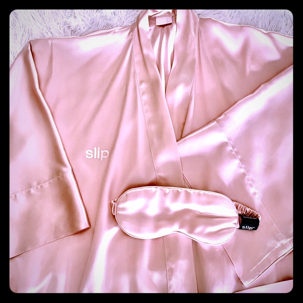 SOLD!!   SLIP Silk Robe & Mask
